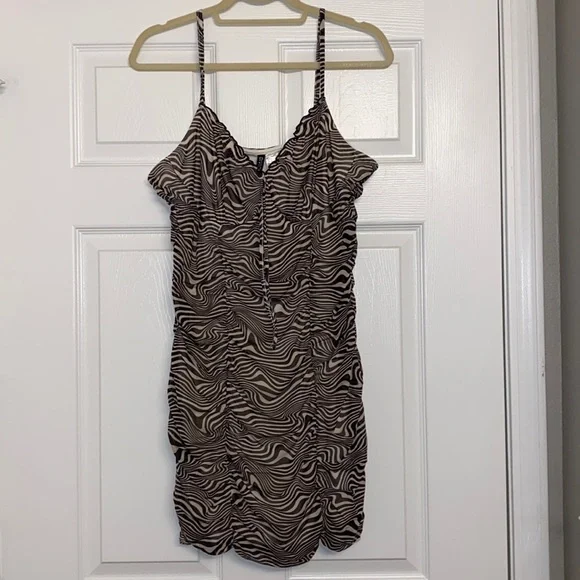 coffee brown dress for women Coffee brown cape dress with beaded fringes main image 0